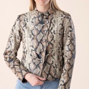 Guess jacket in vegan python-effect leather, never worn